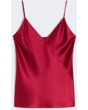 Max Mara Silk Satin Top - Red
