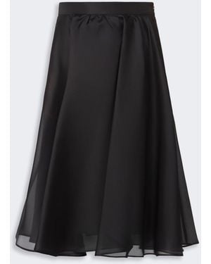Max Mara Silk Circle Skirt - Black
