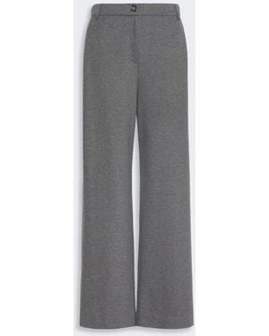 Max Mara Micro Jacquard Jersey Pants - Gray