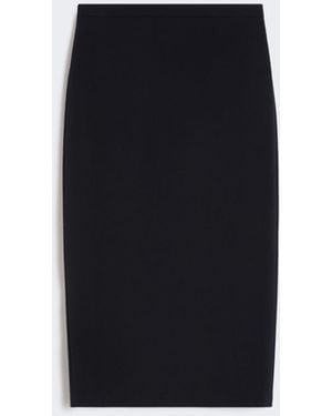 Max Mara Woolen Cloth Pencil Skirt - Black