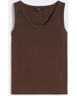 Max Mara Stretch Cotton Top - Brown