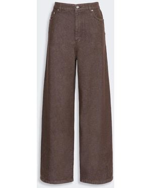 Max Mara Wide, Cotton Jeans - Brown