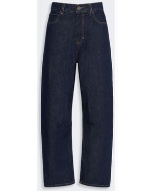 Max Mara Barrel-Leg Denim Jeans - Blue