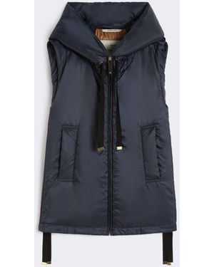 Max Mara Water-Repellent Padded Canvas Hooded Gilet - Blue