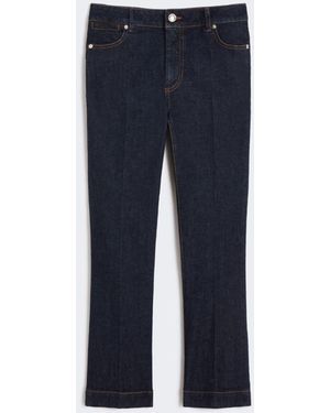 Max Mara Perfect-Fit Mini Flare Jeans - Blue
