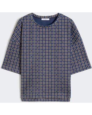 Max Mara Jersey Print T-Shirt - Blue