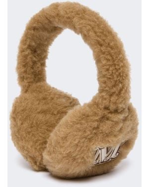 Max Mara Teddy Fabric Earmuffs - Metallic