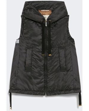 Max Mara Padded Water-Repellent Hooded Gilet - Black