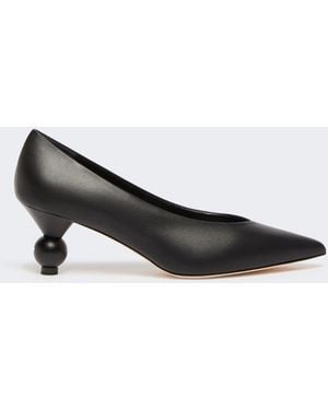 Max Mara Nappa Sheepskin Court Shoes - White