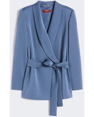 Max Mara Lightweight Satin Blazer - Blue