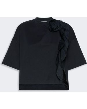 Max Mara Frilly Jersey T-Shirt - Black
