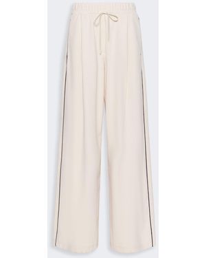 Max Mara Wide-Fit Milano-Knit Jersey Pants - White
