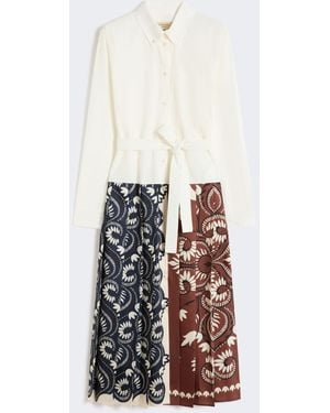 Max Mara Undina Dress With Pleated Skirt - White