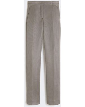 Max Mara Slim-Fit Jersey Mesh Pants - Gray
