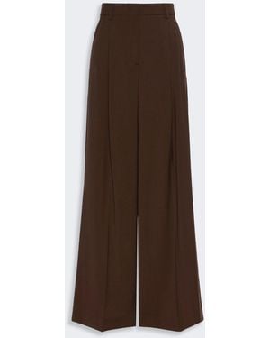 Max Mara Woolen Cloth Pants - Brown
