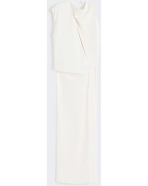 Max Mara Asymmetrical Viscose Dress - White