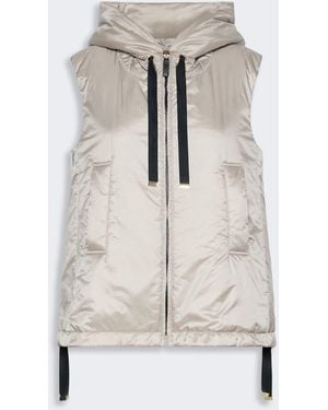Max Mara Padded Water-Repellent Hooded Gilet - White