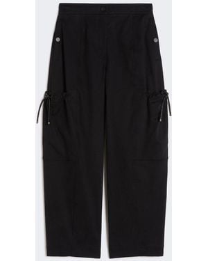 Max Mara Stretch Cotton Cargo Pants - Black