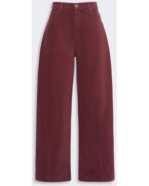 Max Mara Cotton Drill Pants - Red