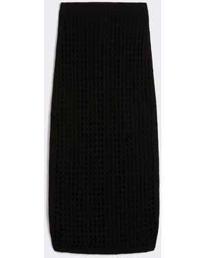 Max Mara Mesh Cotton Skirt - Black