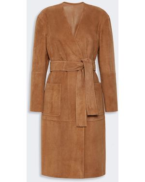 Max Mara Suede Duster Coat - Brown