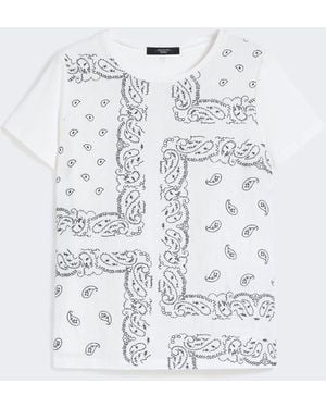 Max Mara Embroidered Linen T-Shirt - White