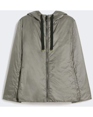Max Mara Padded Water-Repellent Canvas Hooded Jacket - Gray