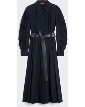 Max Mara Cotton Poplin Shirt Dress - Blue