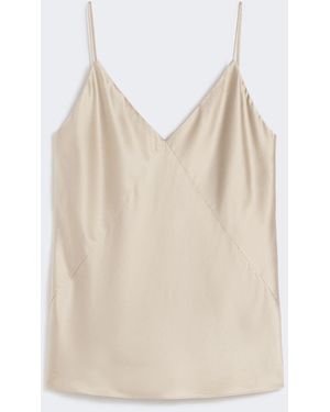 Max Mara Silk Satin Top - White