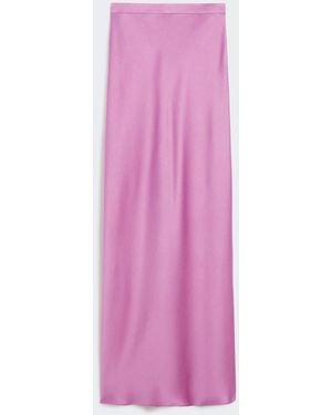 Max Mara Flowing Envers Satin Skirt - Pink