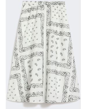 Max Mara Cotton-Poplin Midi Skirt - White
