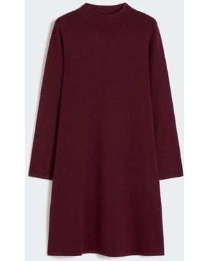 Max Mara Stretch Viscose Yarn Dress - Red