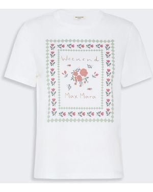 Max Mara Cotton Print T-Shirt - White