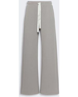 Max Mara Wide Double Jersey Pants - Gray
