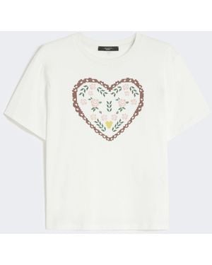 Max Mara T-Shirt With Print - White