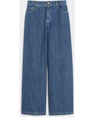 Max Mara Wide-Leg Denim Jeans - Blue