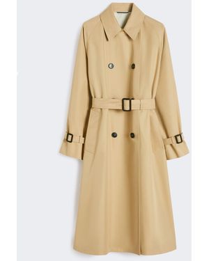 Max Mara Reversible Water-Repellent Gabardine Trench Coat - Natural