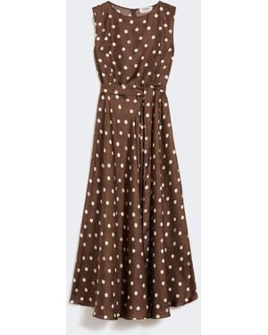 Max Mara Patterned Twill Dress - Brown