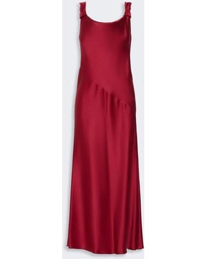 Max Mara Envers Satin Slip Dress - Red