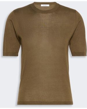 Max Mara Stockinette-Stitched Cashmere And Silk Sweater - Green
