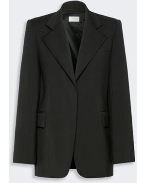 Max Mara Oversized Natural Stretch Wool Blazer - Black