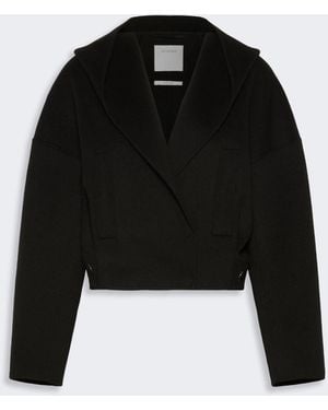 Max Mara Oversized Pure Wool Double Fabric Jacket - Black