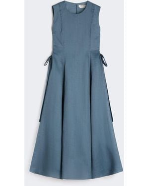 Max Mara Long Ramie Dress - Blue