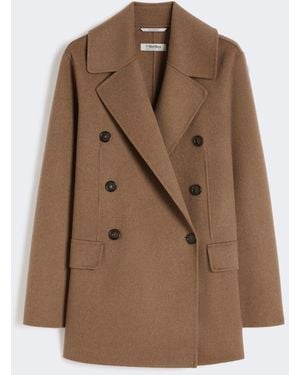 Max Mara Double-Breasted Double-Faced Wool Jacket - Brown