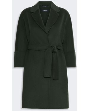 Max Mara Short Double-Faced Wool Coat - Green