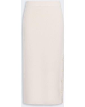 Max Mara Wool And Cashmere Yarn Pencil Skirt - White