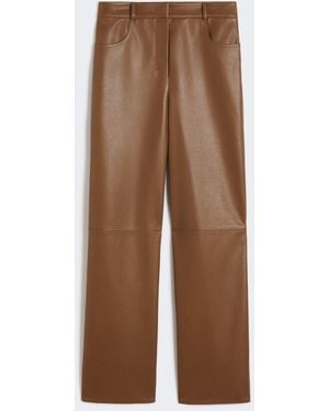 Max Mara Coated Fabric Pants - Brown