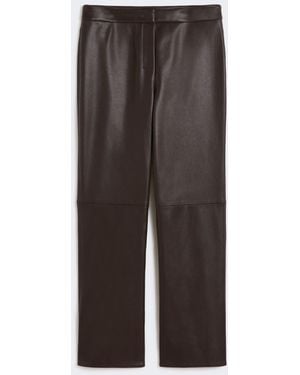 Max Mara Slim-Fit Coated Fabric Pants - Brown