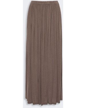 Max Mara Long Pleated Skirt - Brown