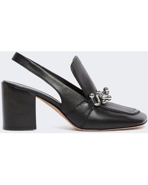 Max Mara Nappa Leather Slingbacks - White